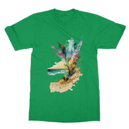 Watercolour Enchanting Abstract Beach Painting Softstyle T-Shirt