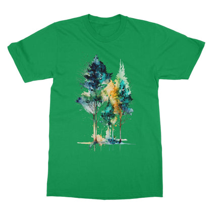 Watercolour Abstract Captivating Trees Painting Softstyle T-Shirt