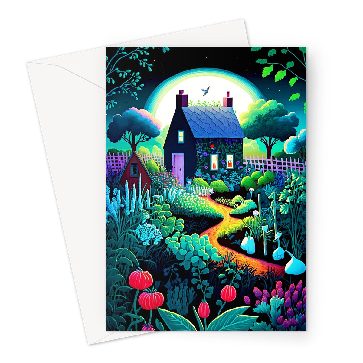 Magical Allotment Painting Greeting Card