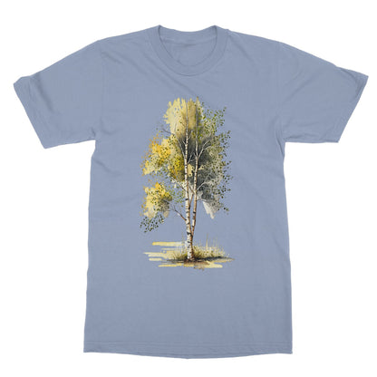 Watercolour Yellow Birch Tree Painting Softstyle T-Shirt