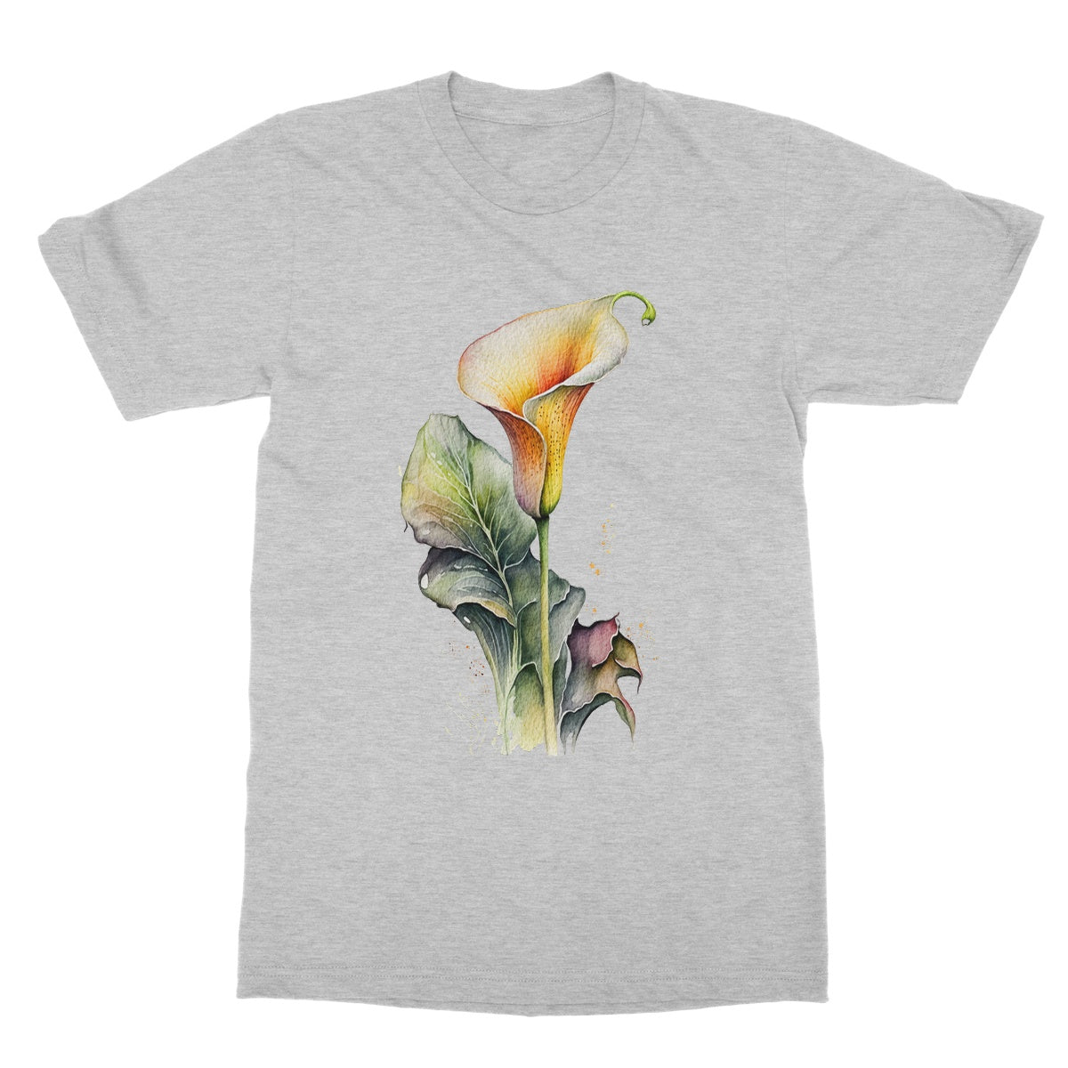 Watercolour Elegant Beautiful Calla Lily Painting Softstyle T-Shirt