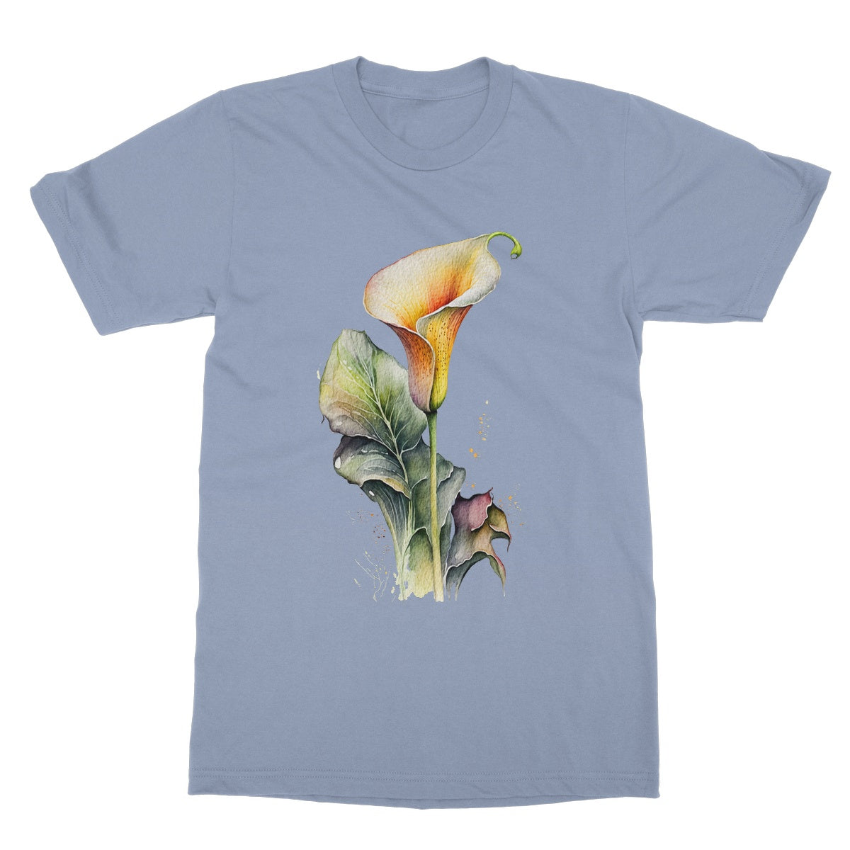 Watercolour Elegant Beautiful Calla Lily Painting Softstyle T-Shirt