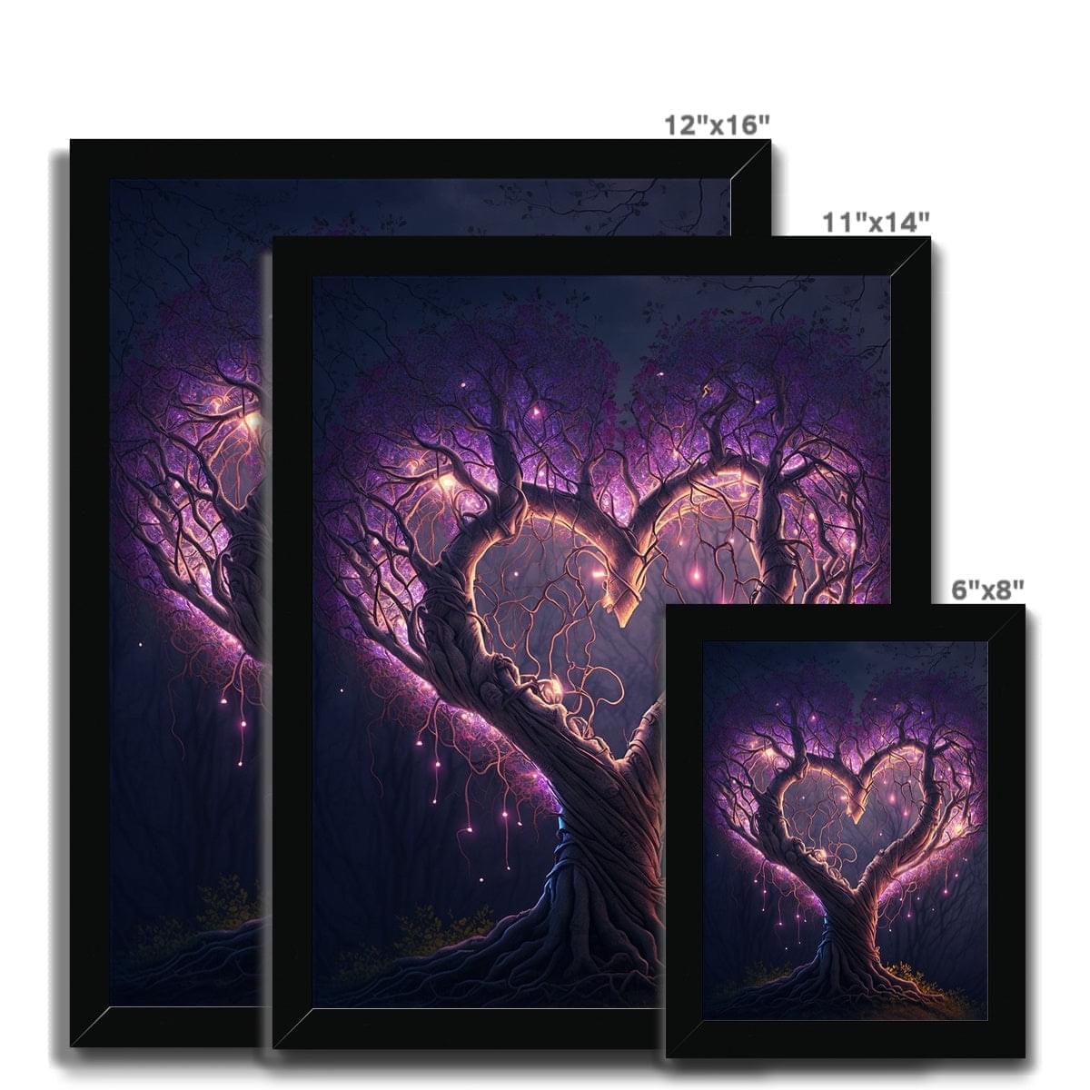 Magical Heart Shaped Tree Budget Framed Poster