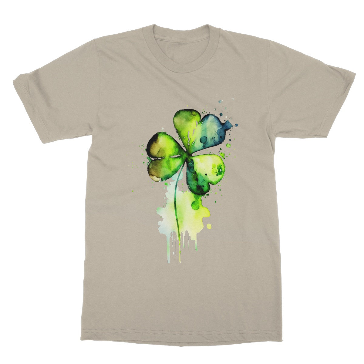 Watercolour Delightful Shamrock Softstyle T-Shirt