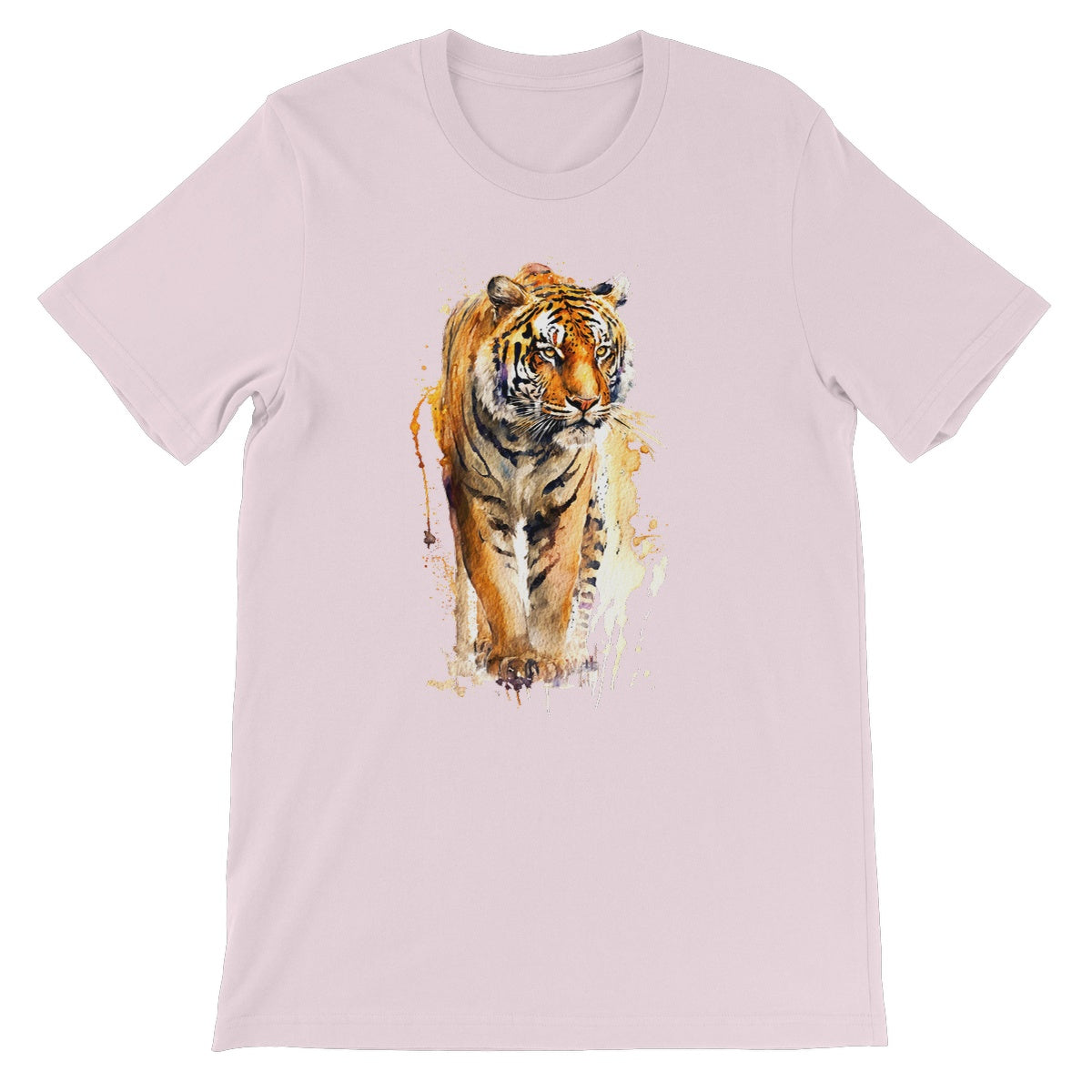 Watercolour Strong Tiger Painting Unisex Short Sleeve T-Shirt