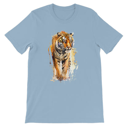 Watercolour Strong Tiger Painting Unisex Short Sleeve T-Shirt