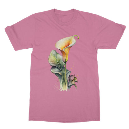 Watercolour Elegant Beautiful Calla Lily Painting Softstyle T-Shirt