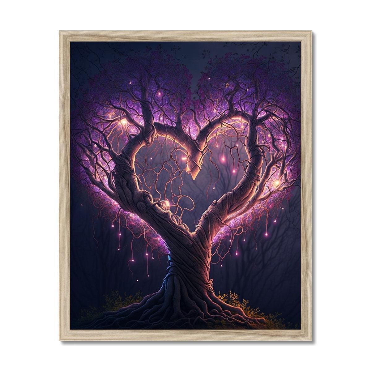 Magical Heart Shaped Tree Budget Framed Poster