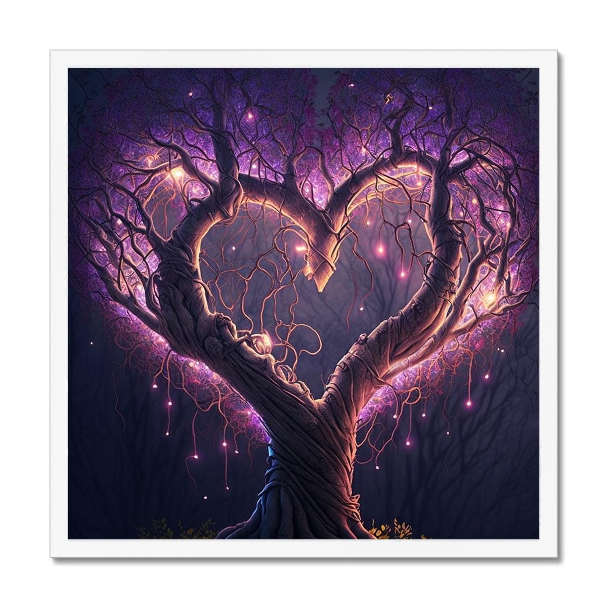 Magical Heart Shaped Tree Budget Framed Poster