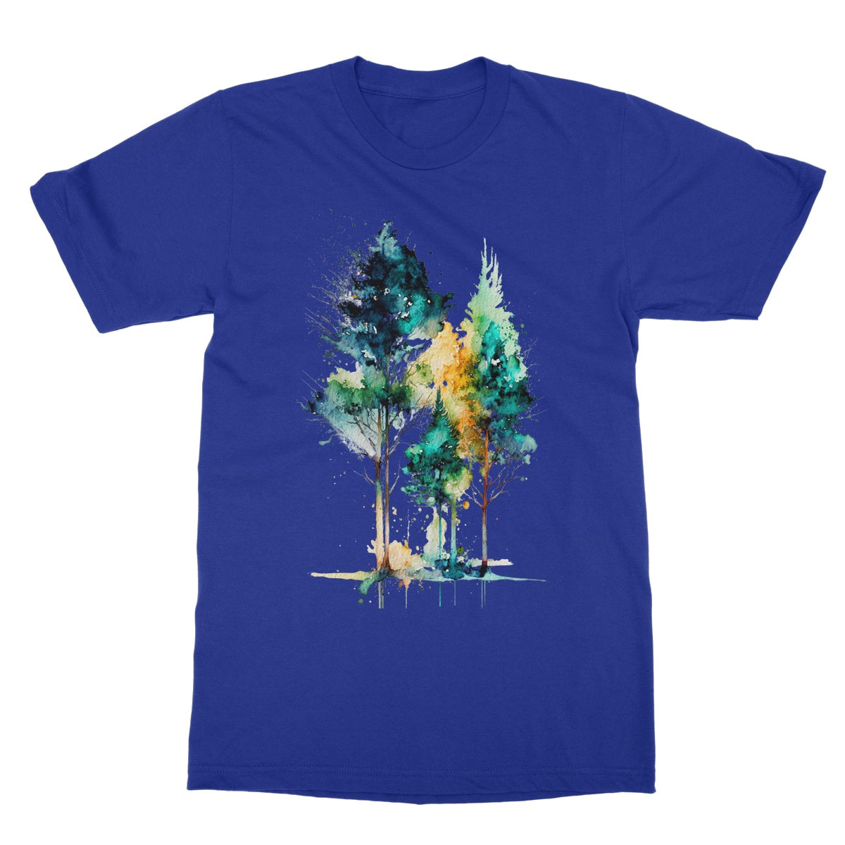 Watercolour Abstract Captivating Trees Painting Softstyle T-Shirt