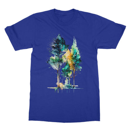 Watercolour Abstract Captivating Trees Painting Softstyle T-Shirt