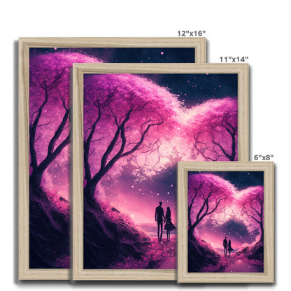 Romantic Enchanted Cherry Blossoms Budget Framed Poster