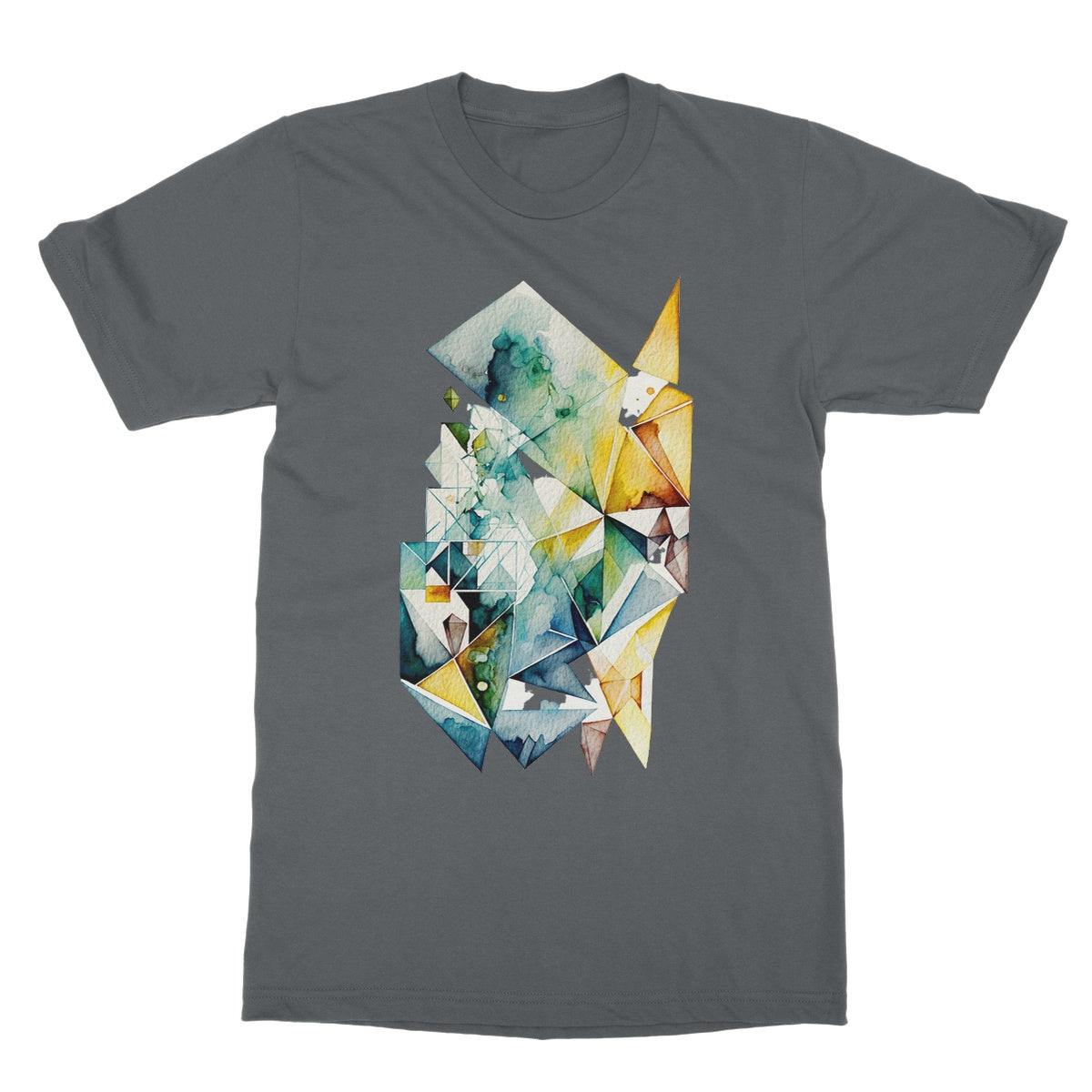 Watercolour Geometric Painting Softstyle T-Shirt