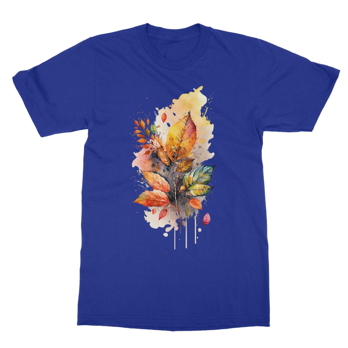 Watercolour Autumn Leaves Painting Softstyle T-Shirt