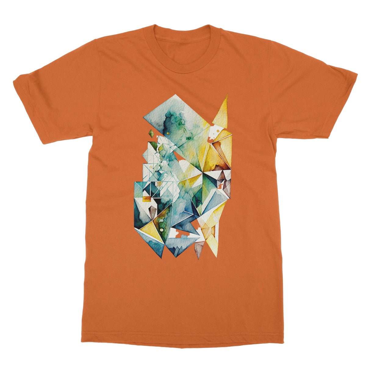 Watercolour Geometric Painting Softstyle T-Shirt