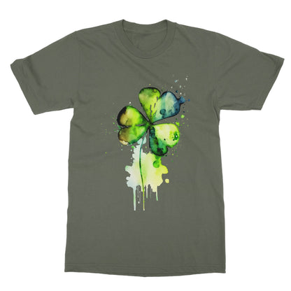 Watercolour Delightful Shamrock Softstyle T-Shirt