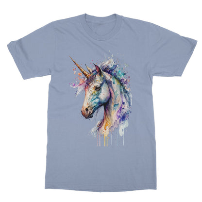 Watercolour Mystical Unicorn Painting Softstyle T-Shirt