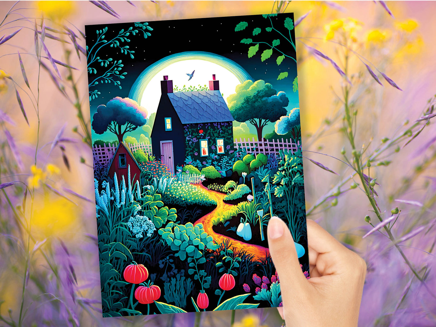 Magical Allotment Painting Greeting Card