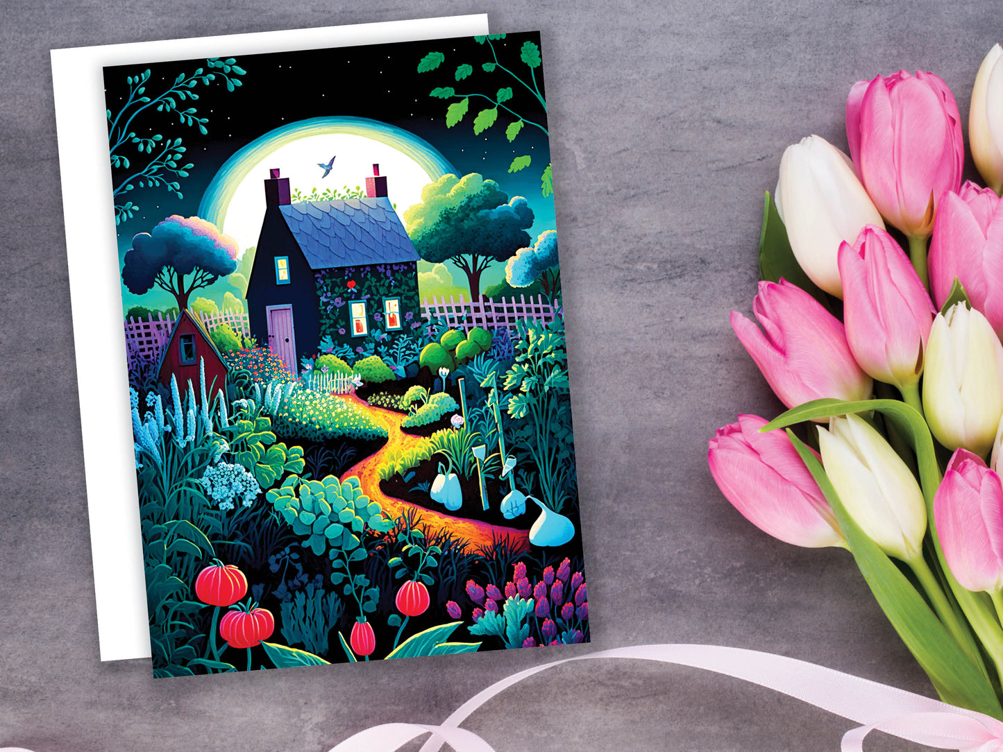 Magical Allotment Painting Greeting Card