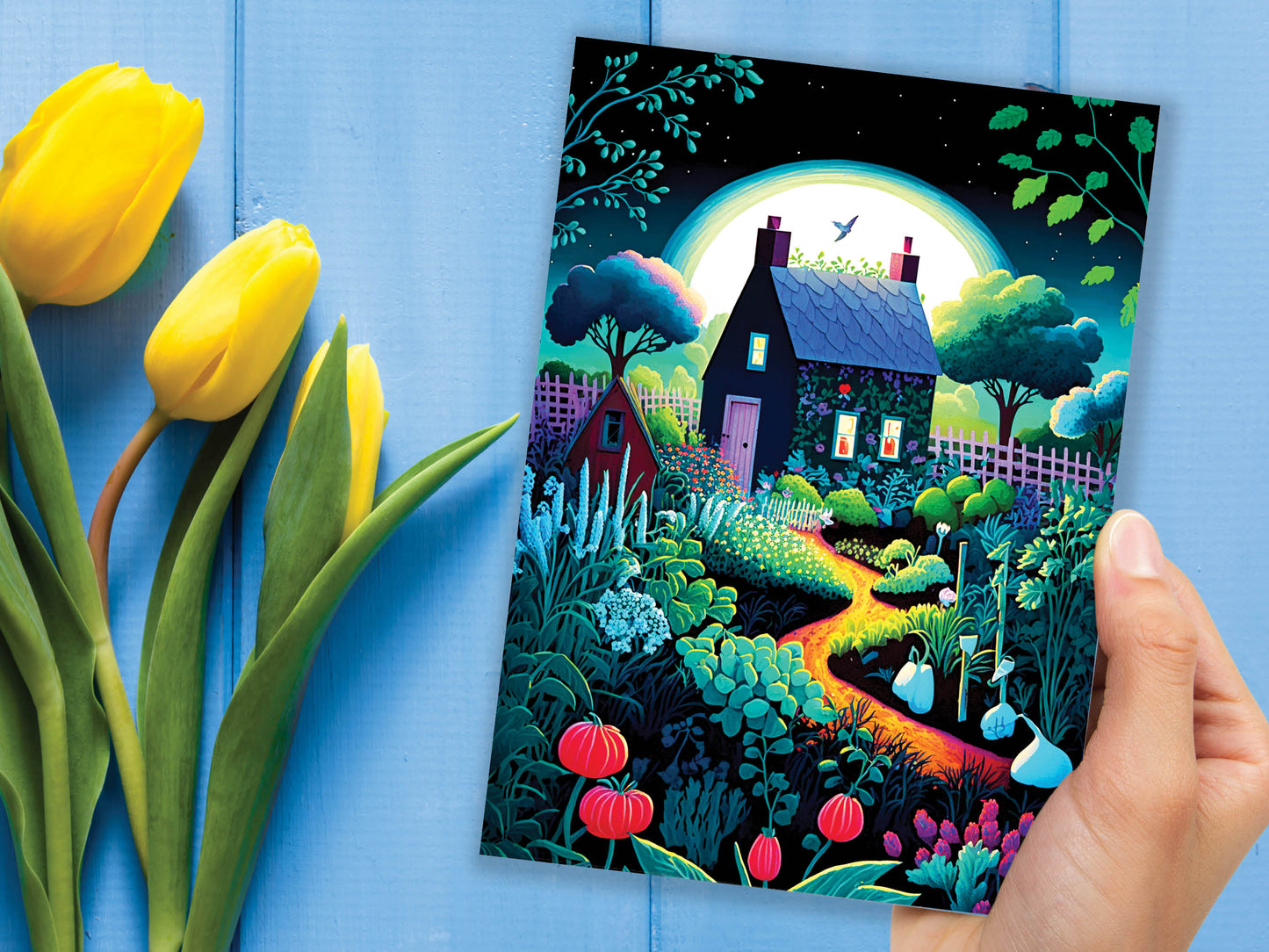 Magical Allotment Painting Greeting Card