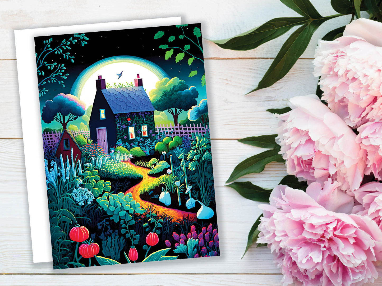 Magical Allotment Painting Greeting Card