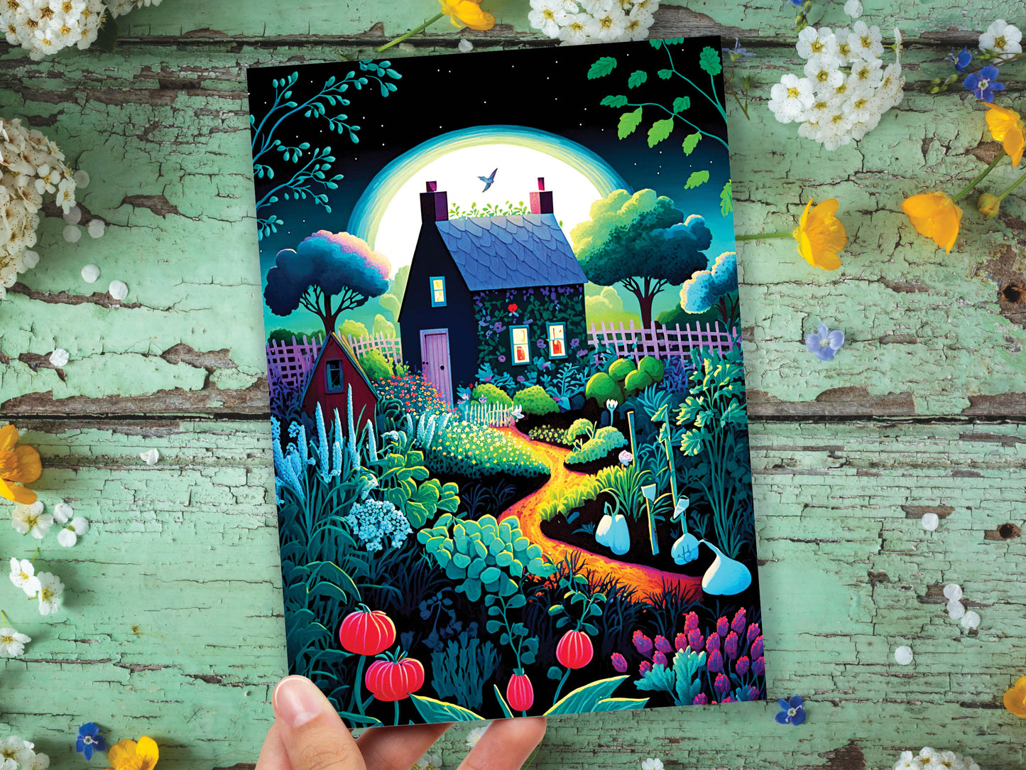 Magical Allotment Painting Greeting Card