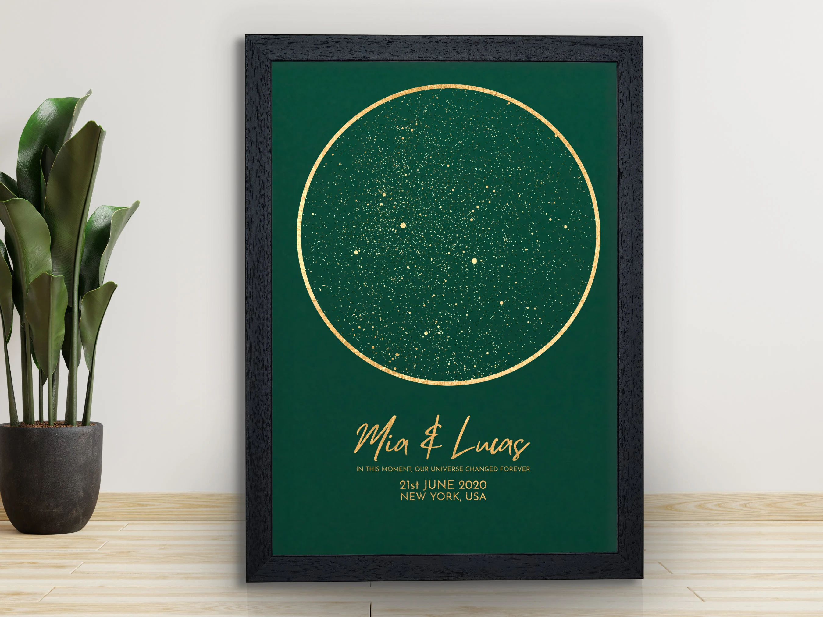 Framed star chart display